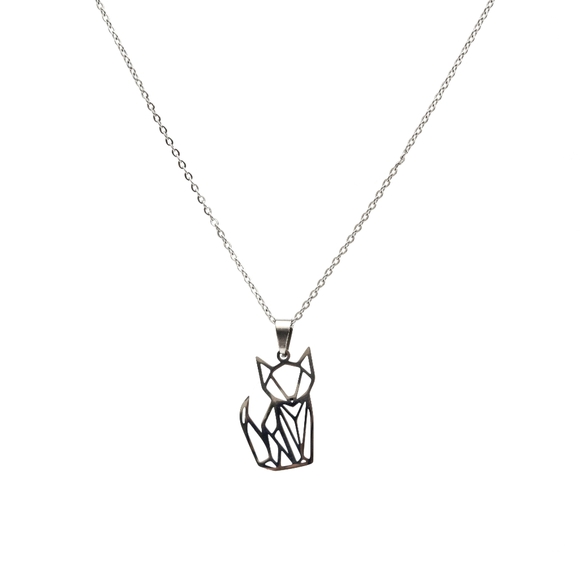 Geometric Cat Necklace - Only 1 left! - Picture 2 of 3